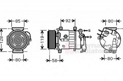 VAN WEZEL 4000k329 -  Компрессор, кондиционер